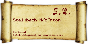 Steinbach Márton névjegykártya